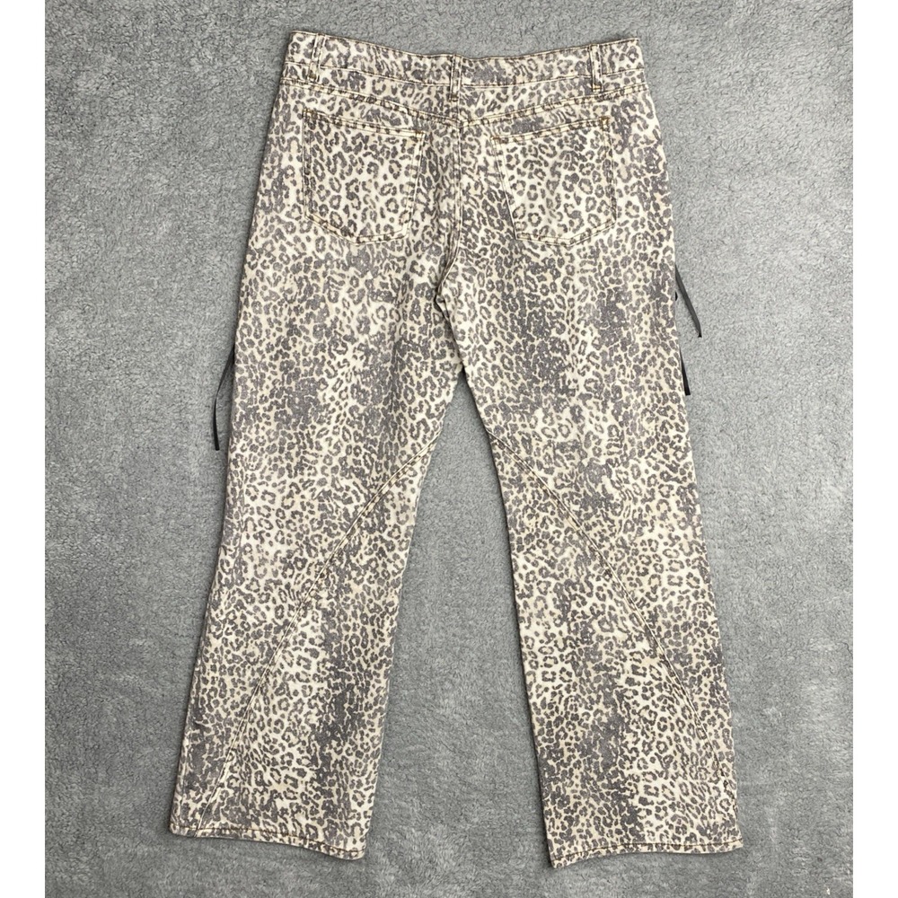 Lioness Leopard Print Straight Jeans Size XL Cotton Fade Girls Night NWT - Picture 13 of 15